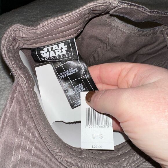 Disney Parks Star Wars Galaxy’s Edge Gray Orange Embroidered Baseball Cap NWT - Picture 5 of 5